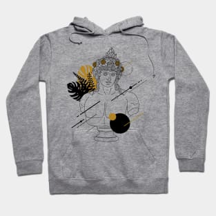 Dionysus (Bacchus). Creative Illustration In Geometric And Line Art Style Hoodie